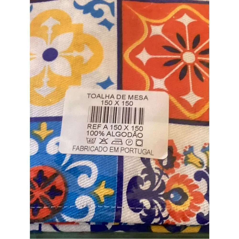 Floral Printed Table Runner – Blue, Orange & Yellow